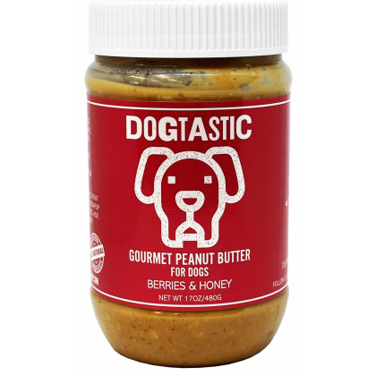 Dogtastic Gourmet Peanut Butter for Dogs Berries & Honey Flavor 17oz
