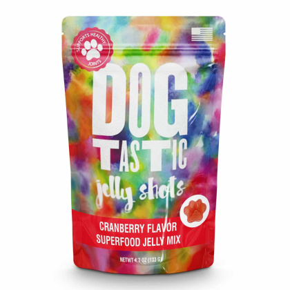 Dogtastic Jelly Shots Gelatin Mix for Dogs Cranberry Flavor 4.7oz
