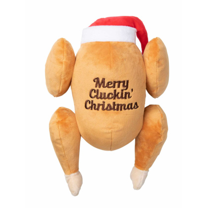 FuzzYard Merry Cluckin\' Christmas Plush Dog Toy  - L