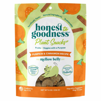 Honest To Goodness(TM) Plant Snacks Mellow Belly Pumpkin & Cinnamon Recipe Dog Treats 8oz