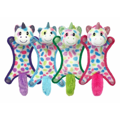 Multipet Ball-Head Unicorns Plush Dog Toy Assorted Colors 10\