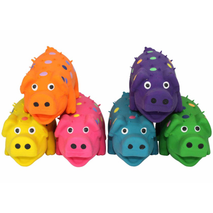 Multipet Globlets Latex Dog Chew Toy Assorted Colors  - Small 4\
