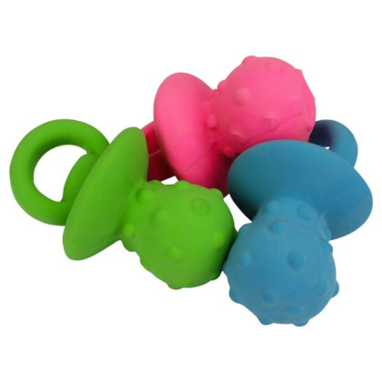 Multipet Minipet Pacifier Dog Chew Toy Assorted Colors 4\