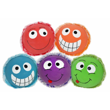 Multipet Minipet Plushy Peas Dog Fetch Toy Assorted Colors 2.5\