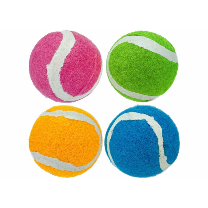 Multipet Minipet Squeaky Tennis Balls Dog Toy Assorted Colors 4pk 2.5\