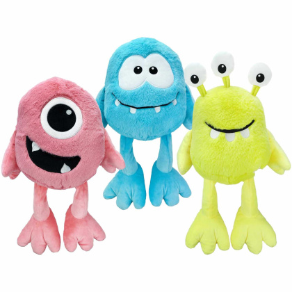 Multipet Monsters Plush Dog Toy Assorted Colors  - Jumbo 18\
