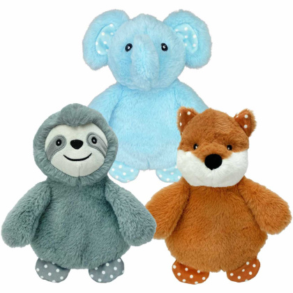 Multipet Polka Dot Feet Crinkle Dog Toy Assorted Animals 9\