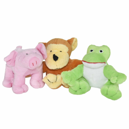 Multipet Puppy Buddies Plush Dog Toy Assorted Animals 5\