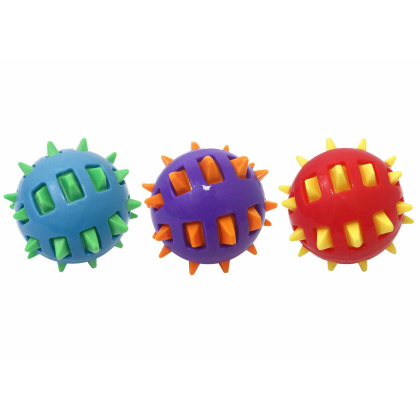 Multipet Spike TPR Ball Dog Chew Toy Assorted Colors 4.5\