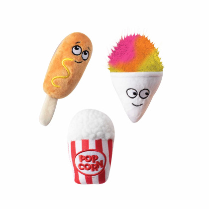 PetShop by Fringe Studio Cheat Day Plush Dog Toy Set Small 3pc