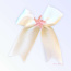 WHITE - Satin Starfish Rhinestone Hair Clip