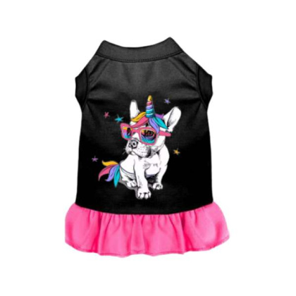 BLACK WITH HOT PINK TRIM - Frenchiecorn - X Large