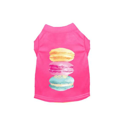 HOT PINK - It\'s A Macaroon Summer- Dog Shirt - X Large