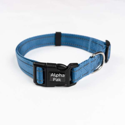 Jazz Blue  - Appalachian Jazz Blue Dog Collar - Medium 3/4in wide by 8
