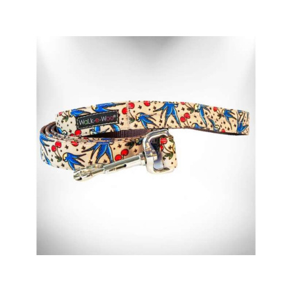 Bluebird & Cherries - Tattoo Dog Leads  - THIN Lead 5/8\