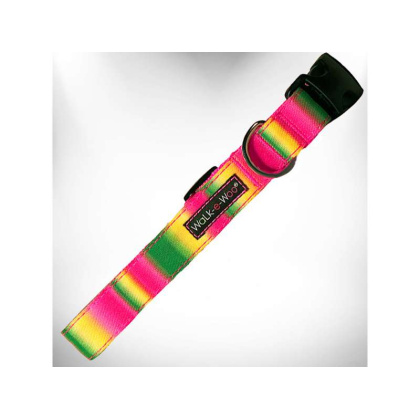 Pink/Green - Tie Dye Dog Collars - L 1\