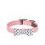 Puppy Pink/Black & White Polka Dot  - Susan Lanci Designs Black & White Polka Dot Big Bow Collar - XXS
