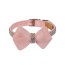 Puppy Pink - Susan Lanci Designs Puppy Pink Glitzerati Nouveau Bow 3 Row Giltmore Collar - XS