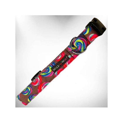 Lollipop on Chocolate - Lollipop Dog Collars - XL 1.5\