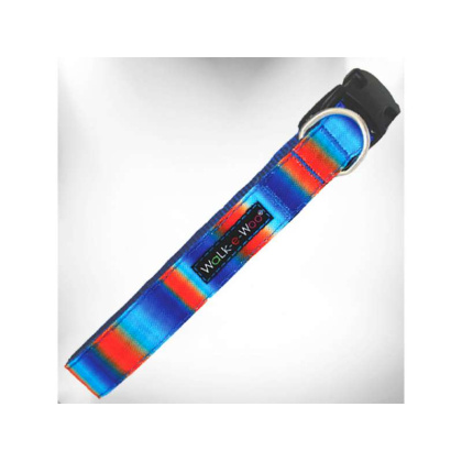 Blue/Orange - Tie Dye Dog Collars - M 1\