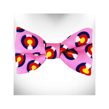 Colorado Pink - Colorado and Texas Dog Bow Tie