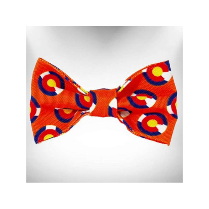 Colorado Orange - Colorado and Texas Dog Bow Tie