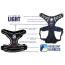 Black - Headlight Harness, Dog Harness with Built In LED Light - XSmall