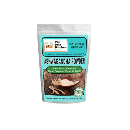 Ashwagandha Powder - Stress, Concentration & Energy Support*  The Petz Kitchen Dogs Cats - 4 Oz