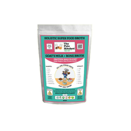 Goats Milk & Bone Broth Protein Max Blend* Stress, Gland, Joint & Immune Support* The Petz Kitchen  Broth
